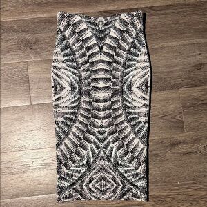 Ronny Kobo Collection Monochrome Geometric Pencil Skirt NWT